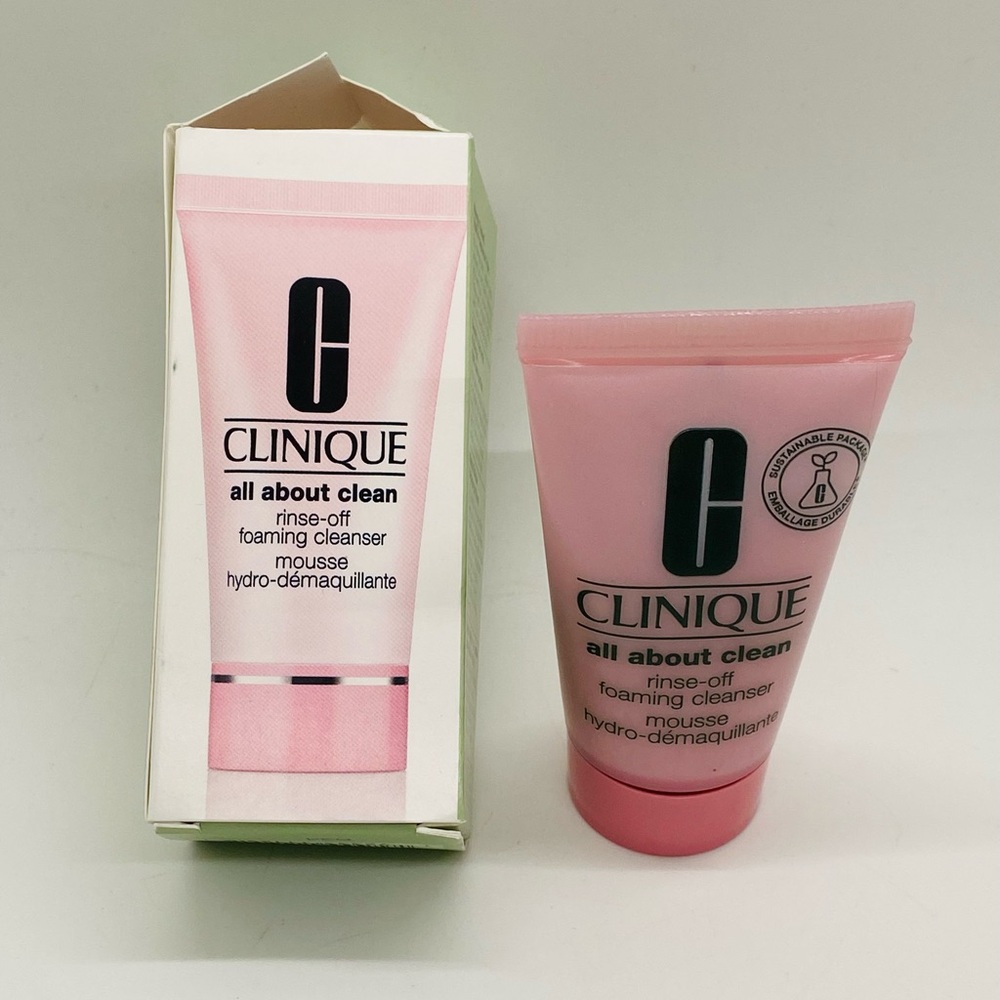 NWT Clinique Cleanser Mini All About Clean Rinse-Off Foaming Mini 1 oz/30 ml